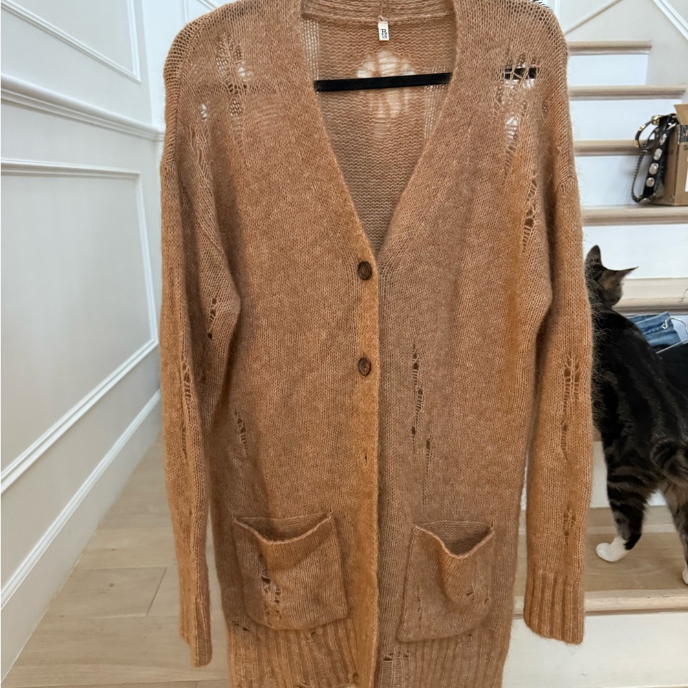 R13 oversized distressed cardigan size XS perfect XS